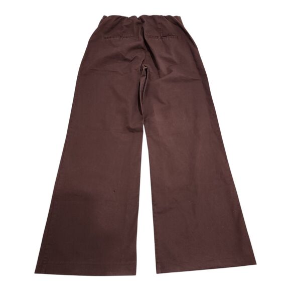 Abercrombie & Fitch Women's Size Medium Ultra Wide-Leg Pants 100% Cotton Brown - Picture 8 of 9